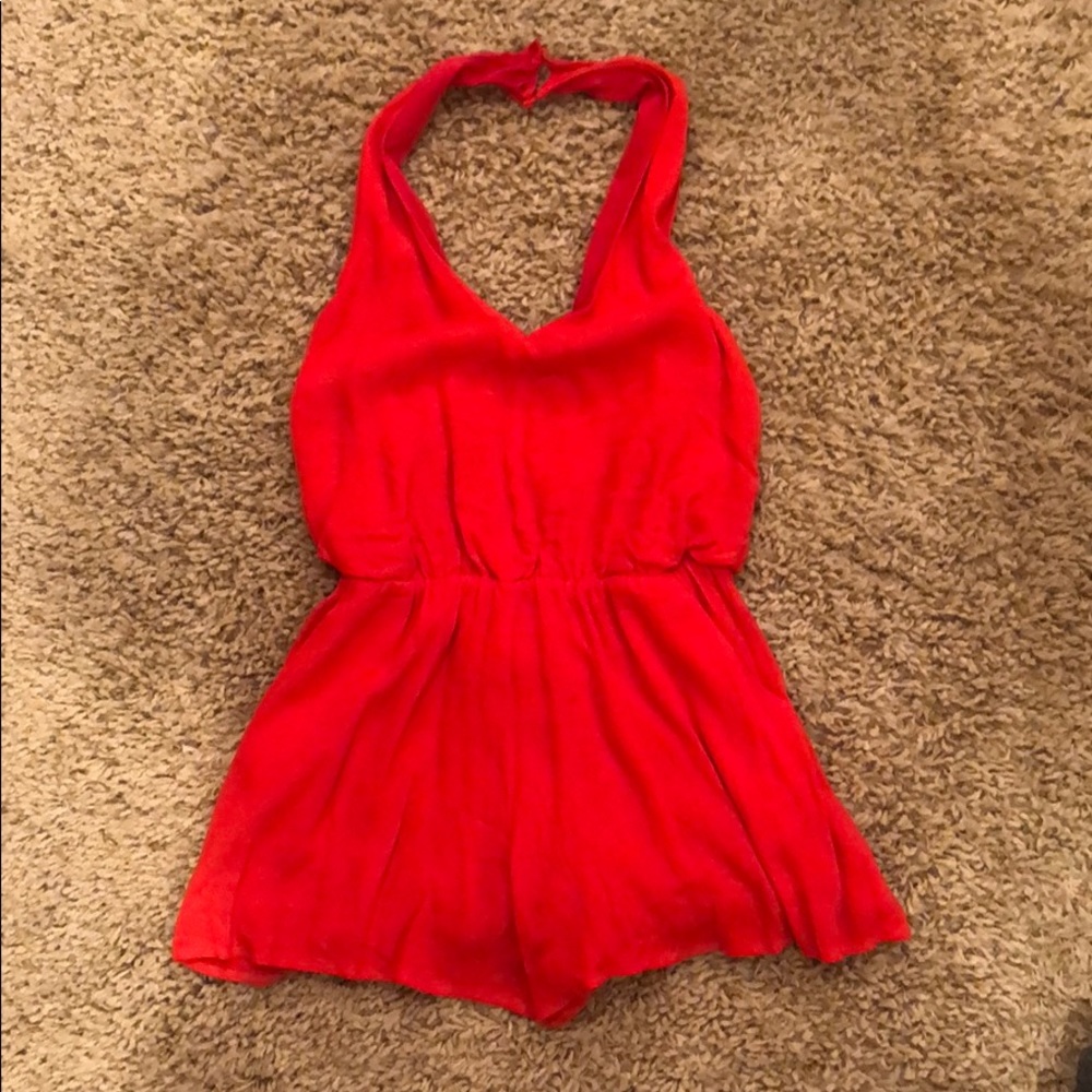 Bishop & young red romper